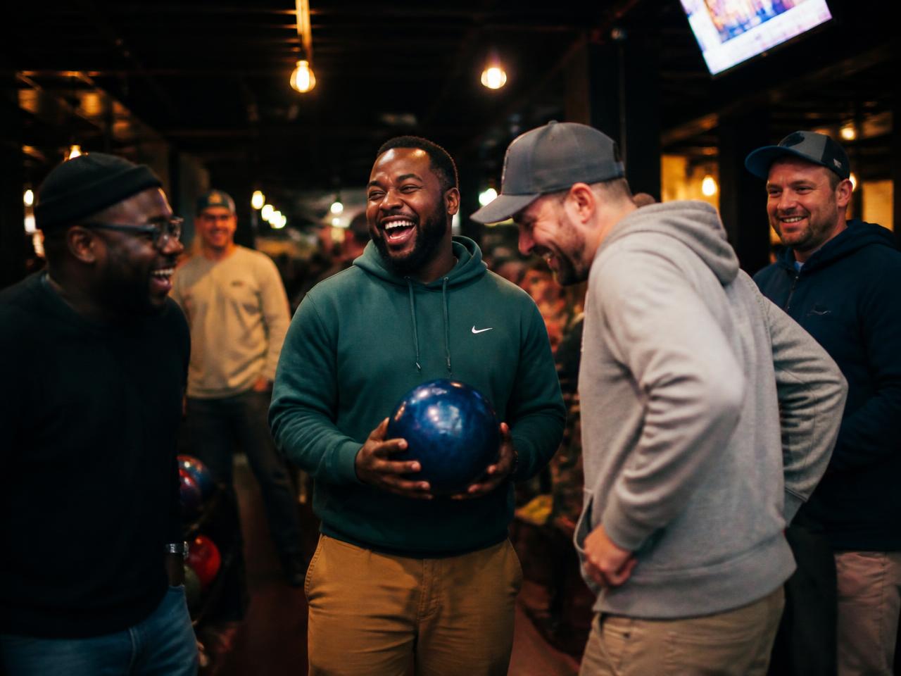 Men Matter brothers laughing together at a fellowship night